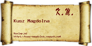 Kusz Magdolna névjegykártya