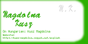 magdolna kusz business card
